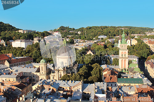 Image of view to the house-tops in Lvov city