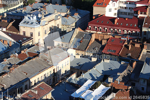 Image of view to the house-tops in Lvov city