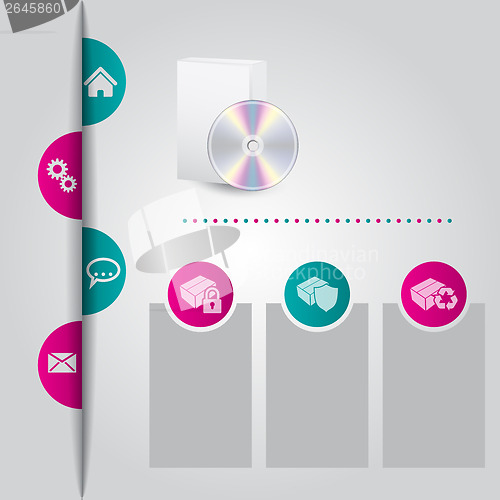 Image of Abstract website template design with color peels