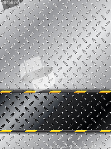 Image of Customizable industrial background design with metallic plate