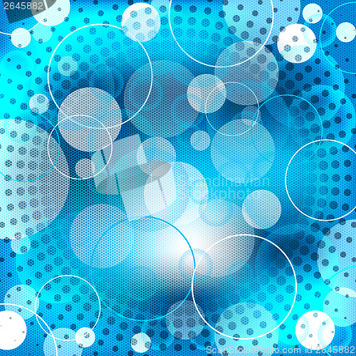 Image of Abstract blue background design with shapes