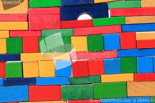 Image of wooden brick background