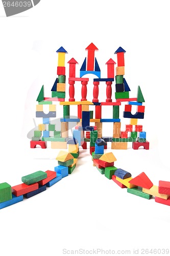 Image of wooden bricks castle 