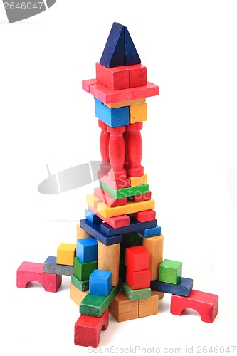 Image of wooden bricks castle 