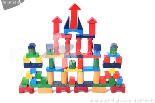 Image of wooden bricks castle 