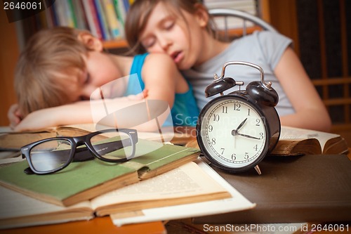 Image of Educational theme: schoolchildren in a classroom.