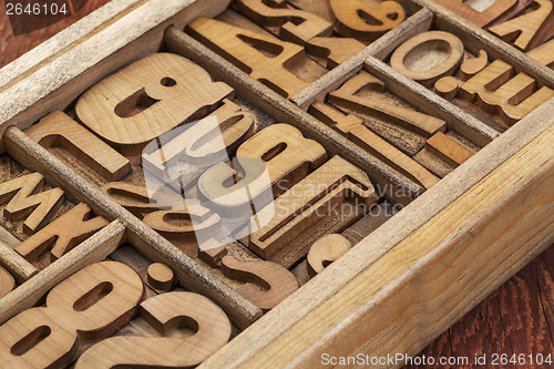 Image of letterpress wood type abstract