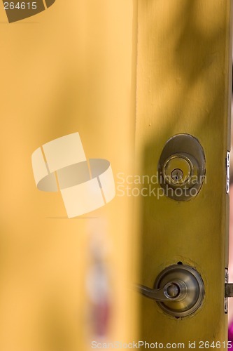 Image of Background - Yellow Orange Door with Chipped Off Paint