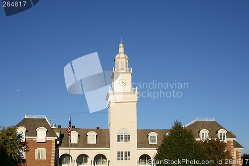 Image of Close up on an Old Colonial Building in a Business Park