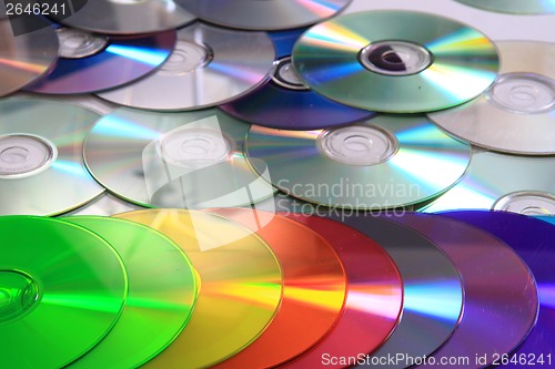 Image of CD and DVD data background