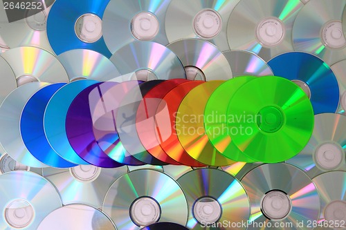 Image of CD and DVD data background