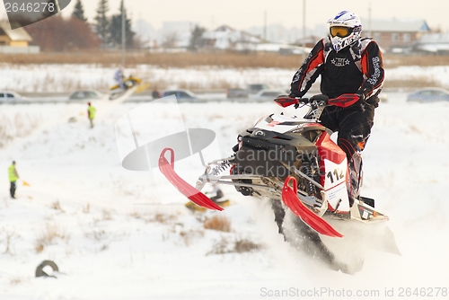 Image of Sport snowmobile jump