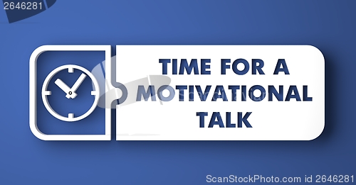 Image of Time for Motivational Talk in Flat Design Style.