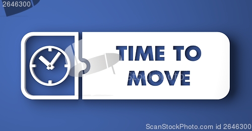 Image of Time to Move on Blue in Flat Design Style.