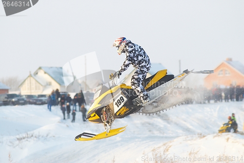 Image of Sport snowmobile jump