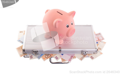 Image of Unique pink ceramic piggy bank