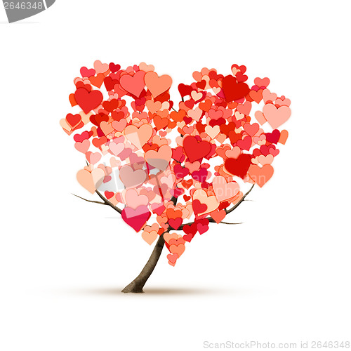 Image of heart shape tree