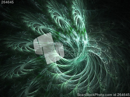 Image of Green floral abstract