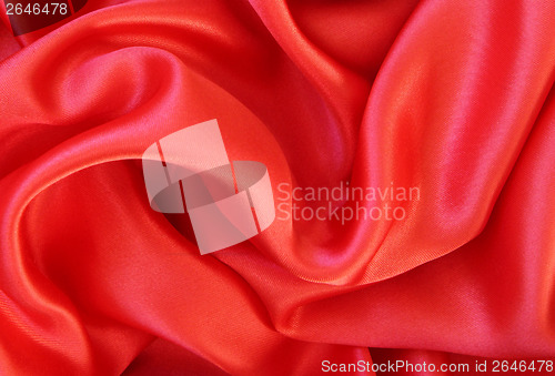 Image of Smooth red silk as background 