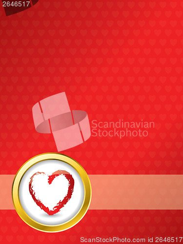 Image of Valentine greeting card design with ring 