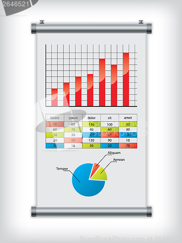 Image of Roll up display with charts