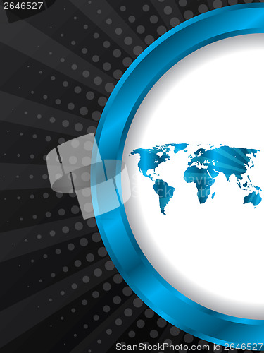 Image of Bursting blue ring brochure design 