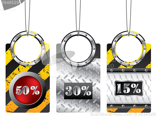 Image of Cool labels with construction design theme
