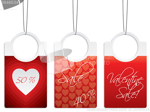 Image of Valentine day sale labels