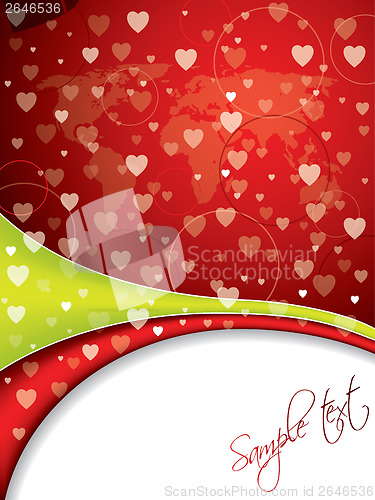 Image of Abstract valentine day card 