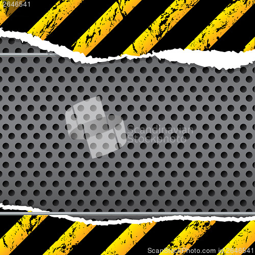 Image of Industrial background design with torn paper