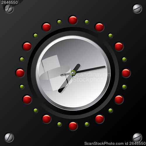 Image of Cool technology design vector clock