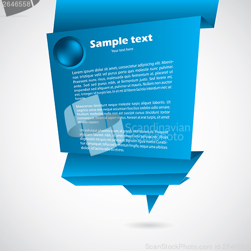 Image of Abstract blue origami background