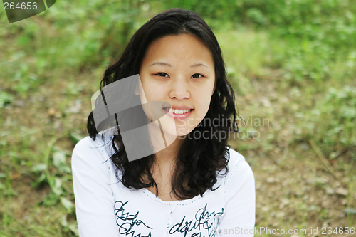 Image of Asian woman at the park