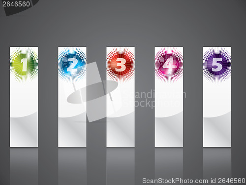 Image of Cool gradation labels with haftones and rays