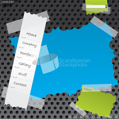 Image of Ripped paper website template design