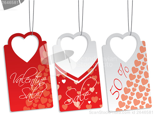 Image of Heart shape label set