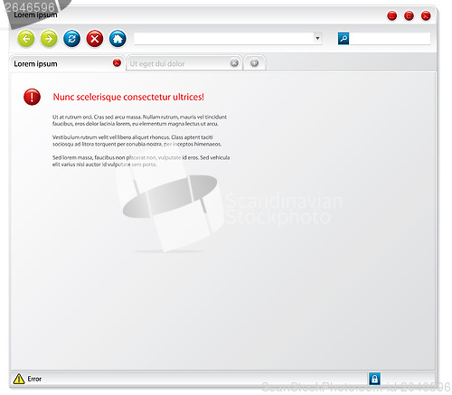 Image of Web browser with error page 