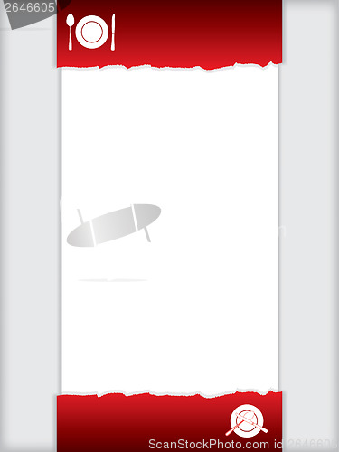Image of Restaurant menu with choices