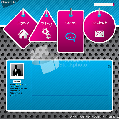 Image of Website template design with dotted background