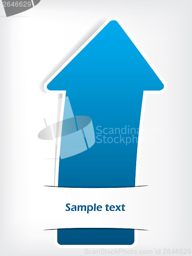 Image of Brochure design with blue arrow