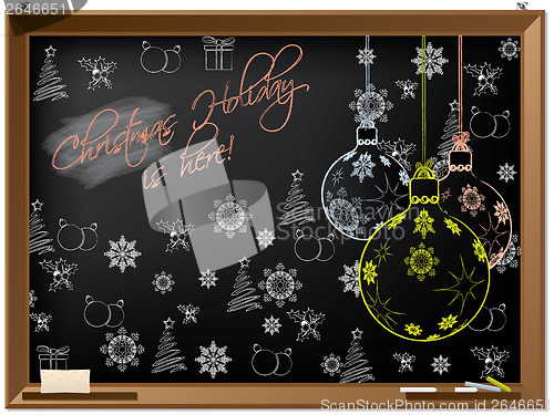 Image of Christmas holiday blackboard design