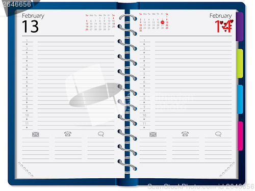 Image of Notebook design with calendar 