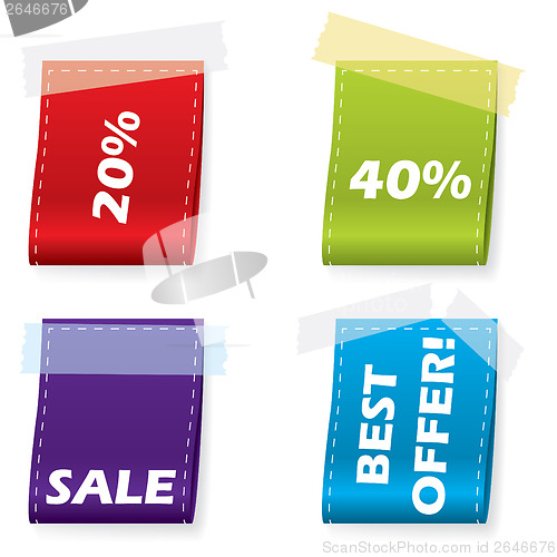 Image of Vector bookmark set