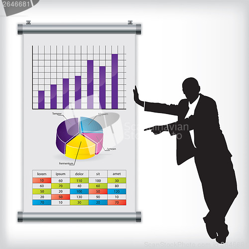 Image of Business man with chart