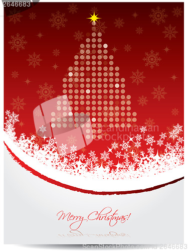 Image of Red christmas greeting card