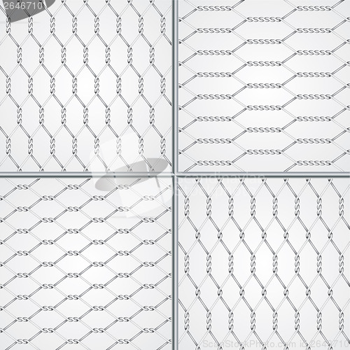 Image of Various wire fence design set
