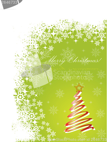 Image of Green christmas greeting