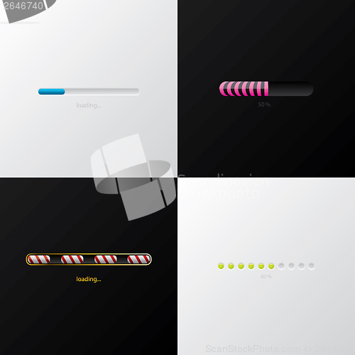 Image of Progress indicator design set 