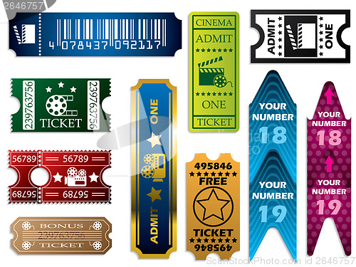 Image of Vector ticket set 