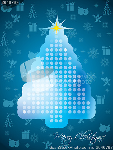 Image of Abstract christmas greeting card